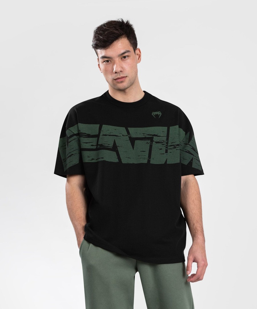 venum connect xl tシャツ - ブラックグリーン