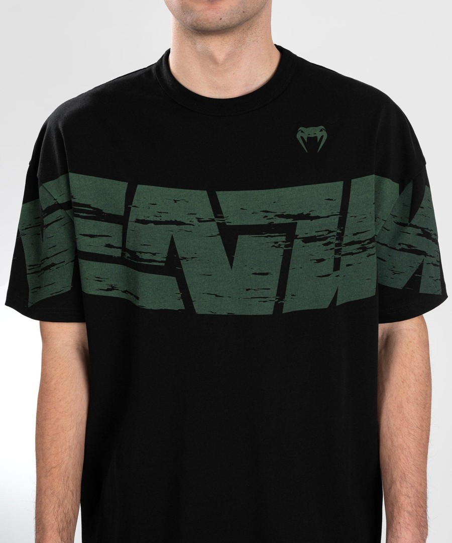 venum connect xl tシャツ - ブラックグリーン