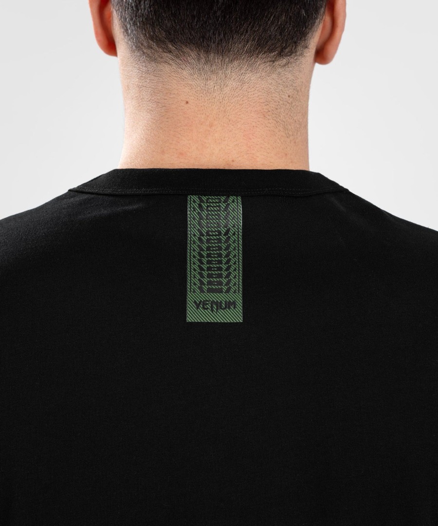 venum connect xl tシャツ - ブラックグリーン