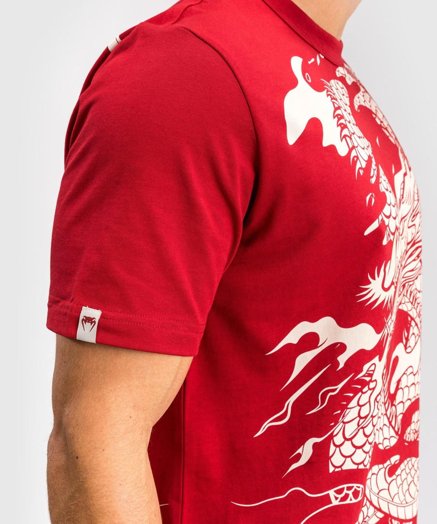 venum dragon flight メンズ tシャツ - チェリーレッドクリームホワイト