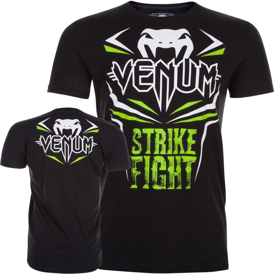 venum ストライク ファイト tシャツ - ブラックネオグリーン