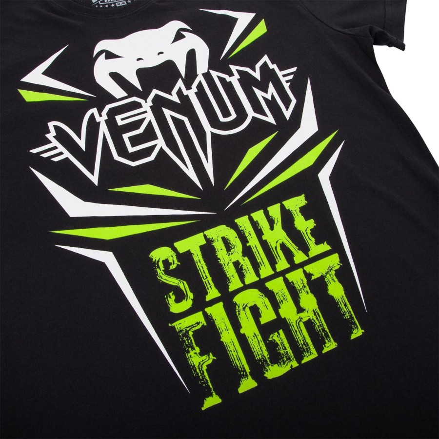 venum ストライク ファイト tシャツ - ブラックネオグリーン