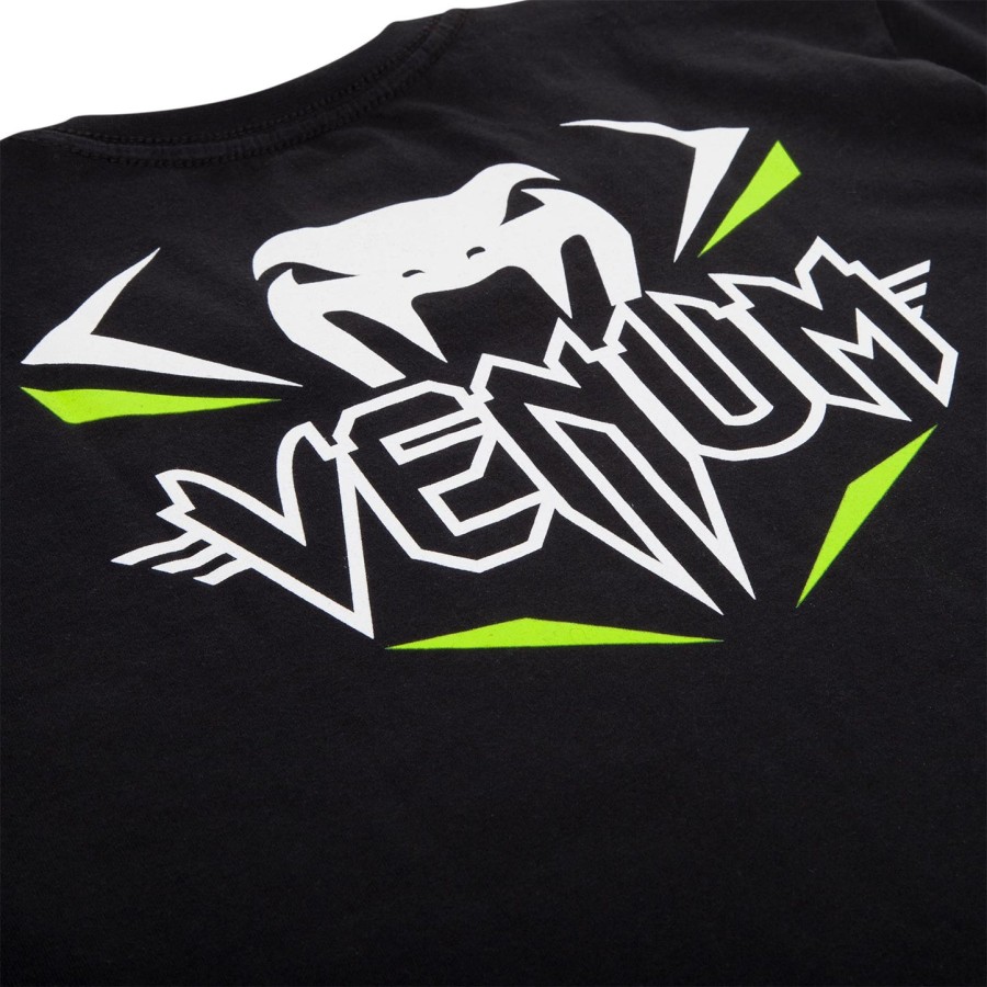 venum ストライク ファイト tシャツ - ブラックネオグリーン