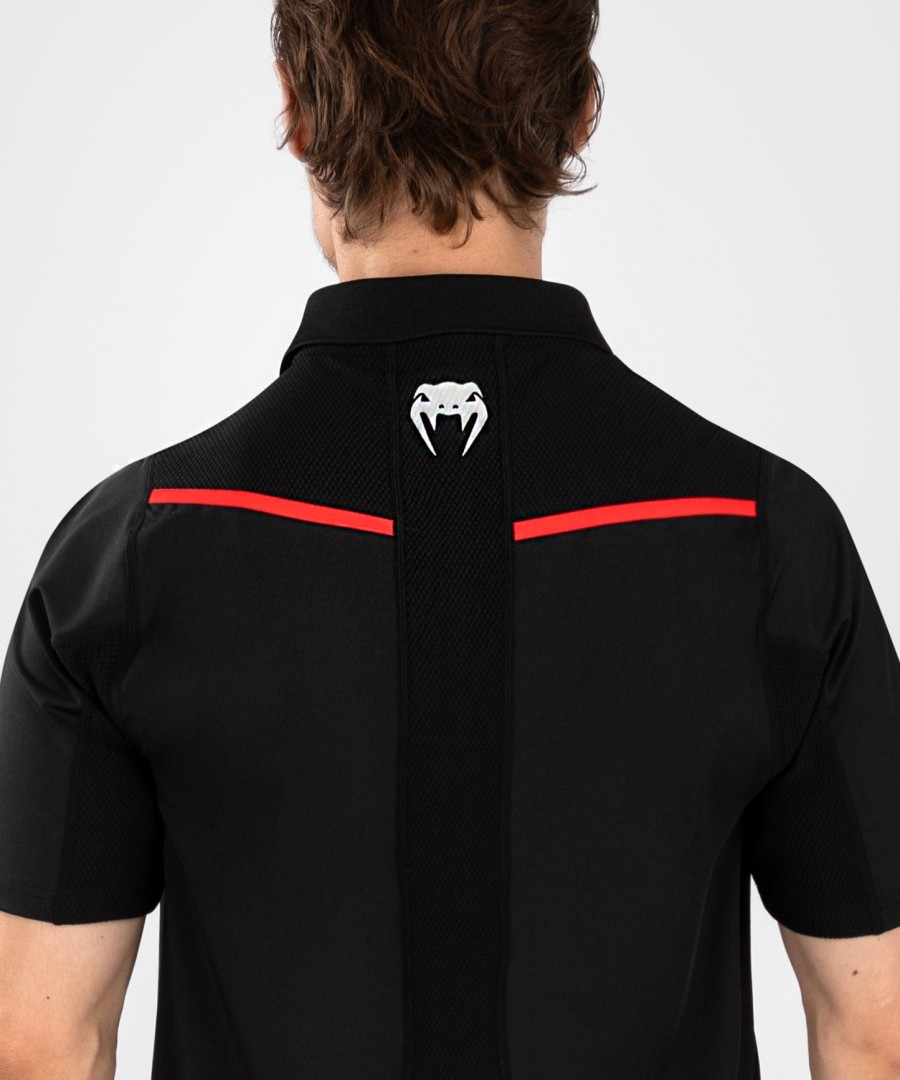 ufc venum performance institute 2.0 メンズ ポロシャツ - ブラックレッド