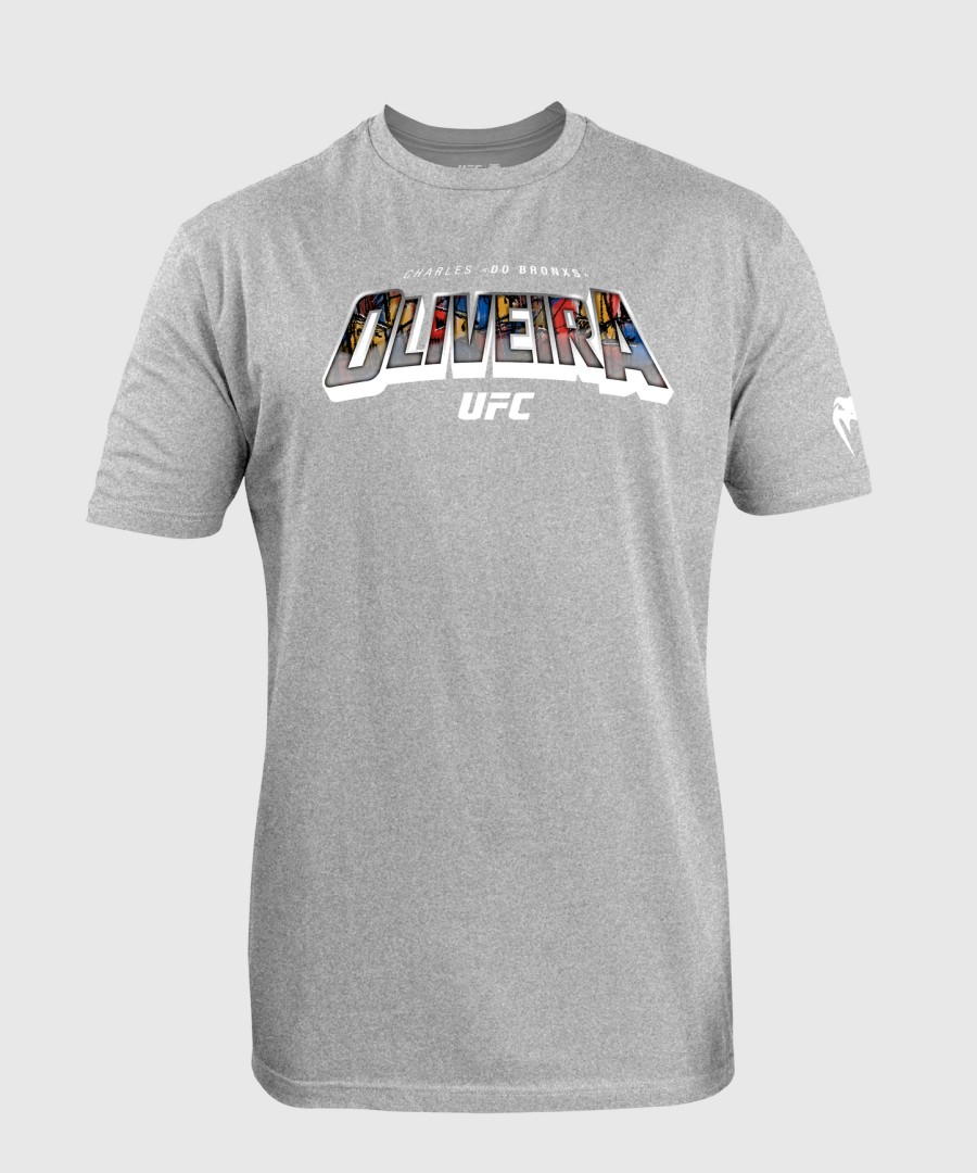 メンズ ufc unrivaled by venum ヘザーグレー チャールズオリベイラ tシャツ