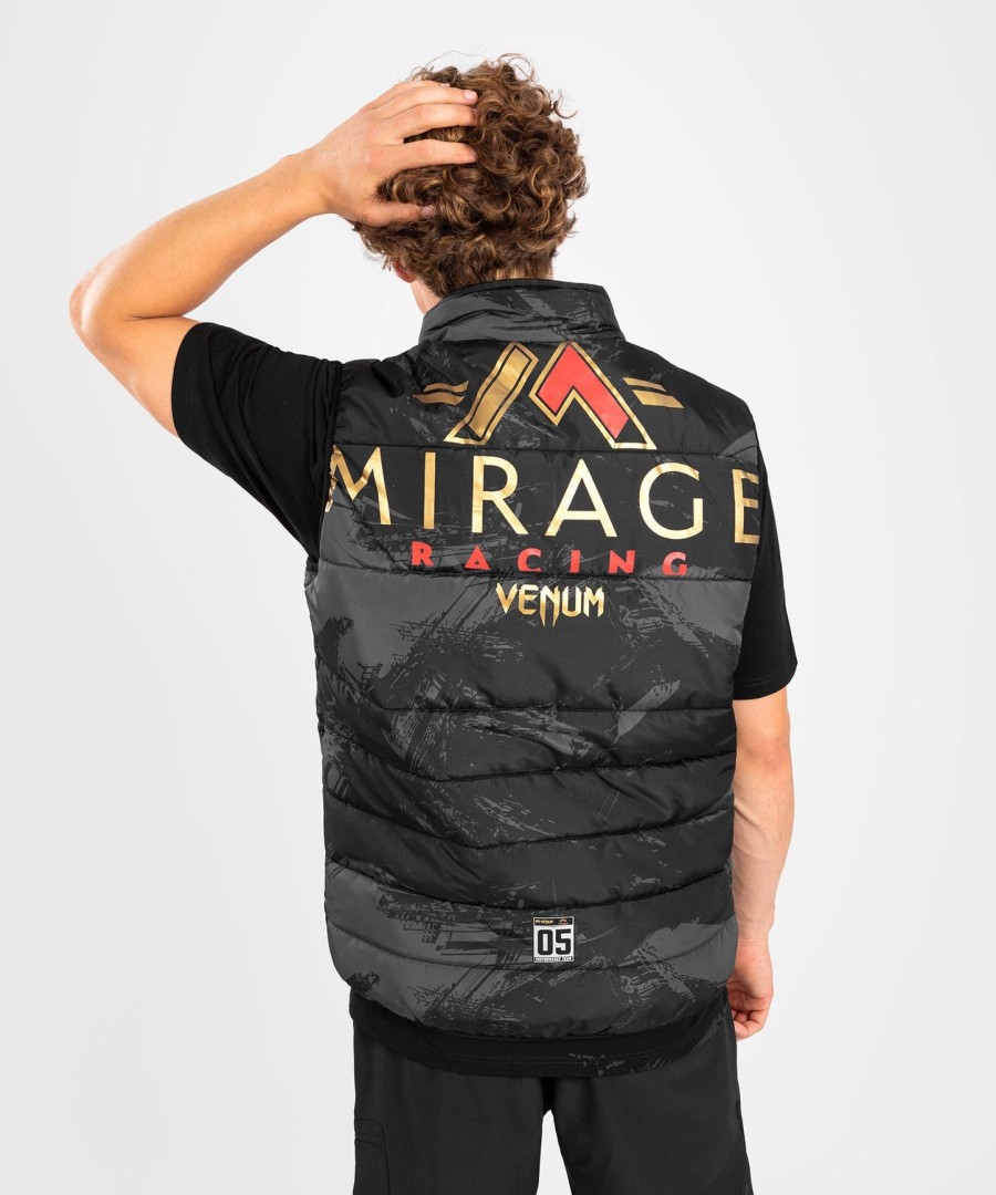 venum x mirage ノースリーブ ダウンジャケット - ブラックゴールド