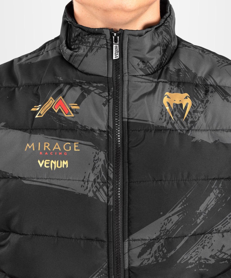 venum x mirage ノースリーブ ダウンジャケット - ブラックゴールド