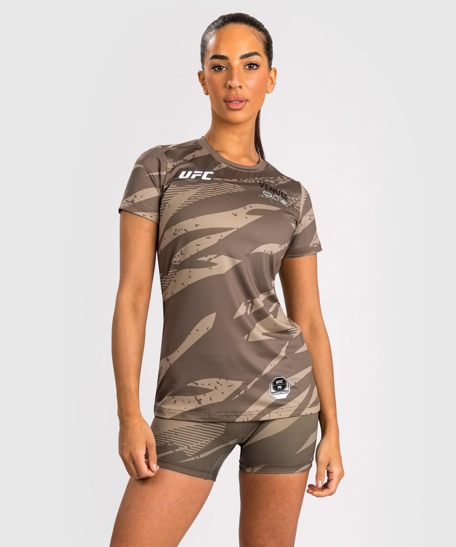 ufc adrenaline by venum ファイトウィーク ウィメンズ ドライテック tシャツ - デザートカモ
