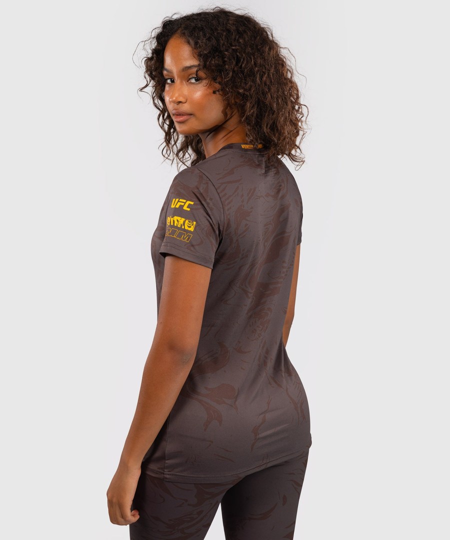 ufc fusion by venum ファイトウィーク ウィメンズ ドライテック tシャツ - アースブラウン
