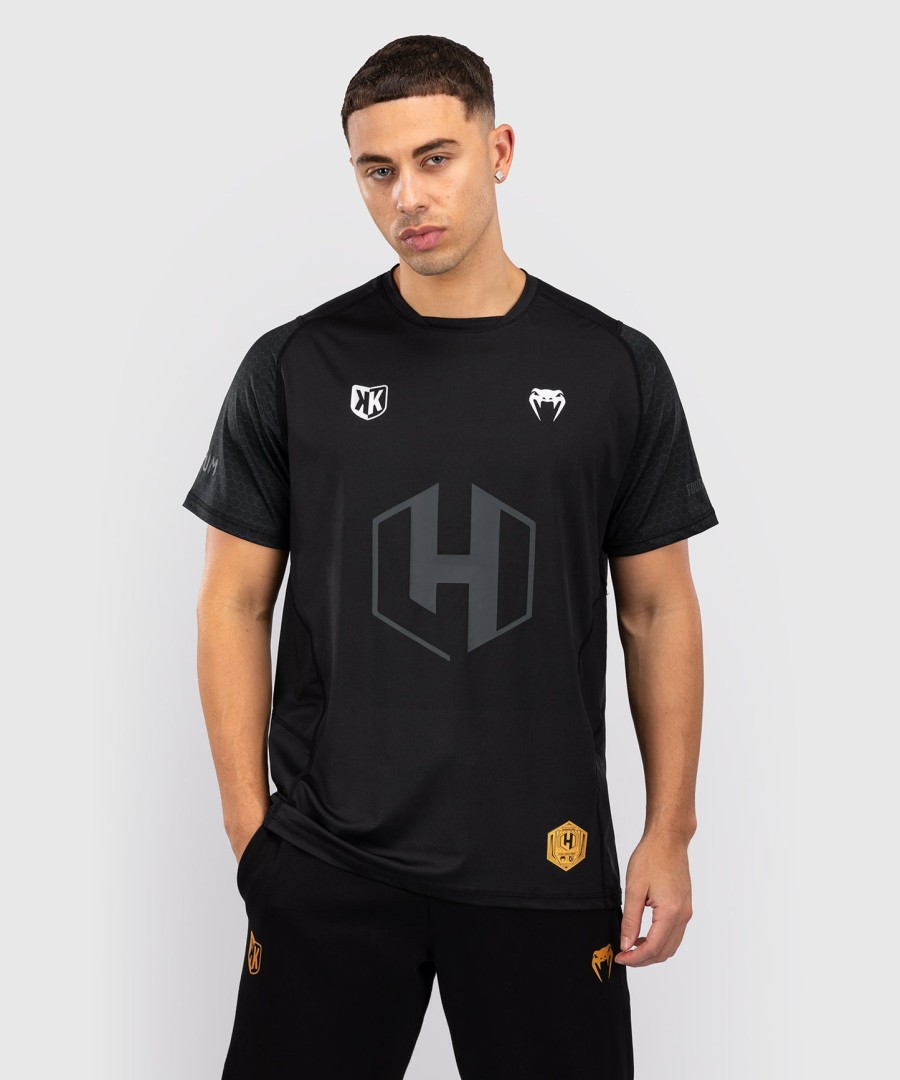 foot korner x venum ヘキサゴン mma tシャツ - ブラックシルバー