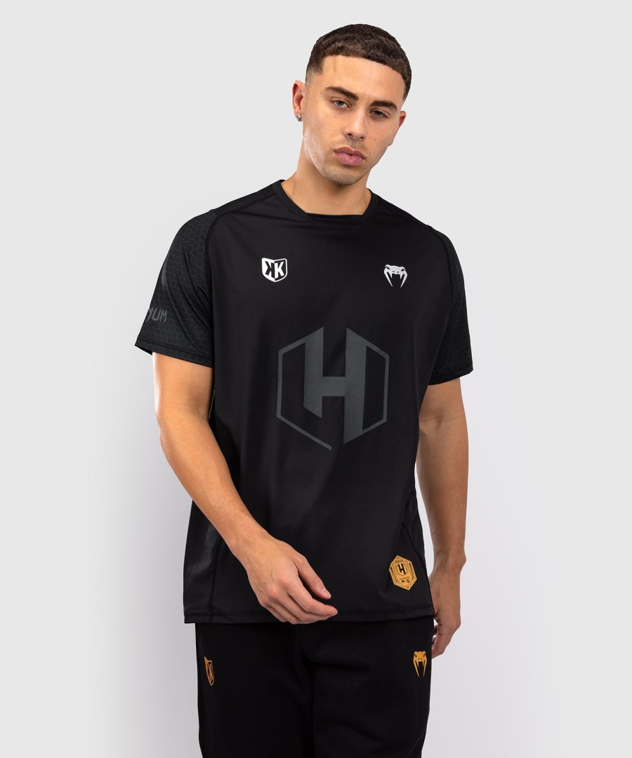 foot korner x venum ヘキサゴン mma tシャツ - ブラックシルバー