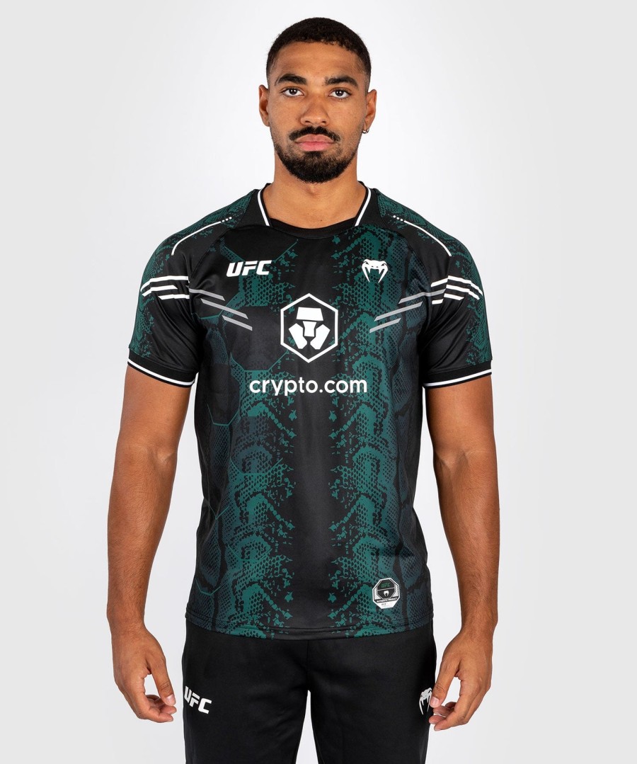 ufc adrenaline by venum オーセンティック ファイトナイト メンズ ジャージ - エメラルド エディション - グリーンブラック