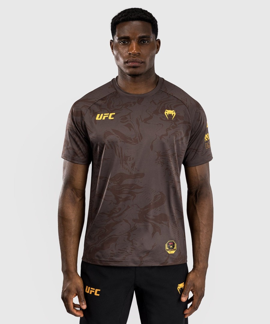 ufc fusion by venum ファイトウィーク メンズ ドライテック tシャツ - アーセンブラウン