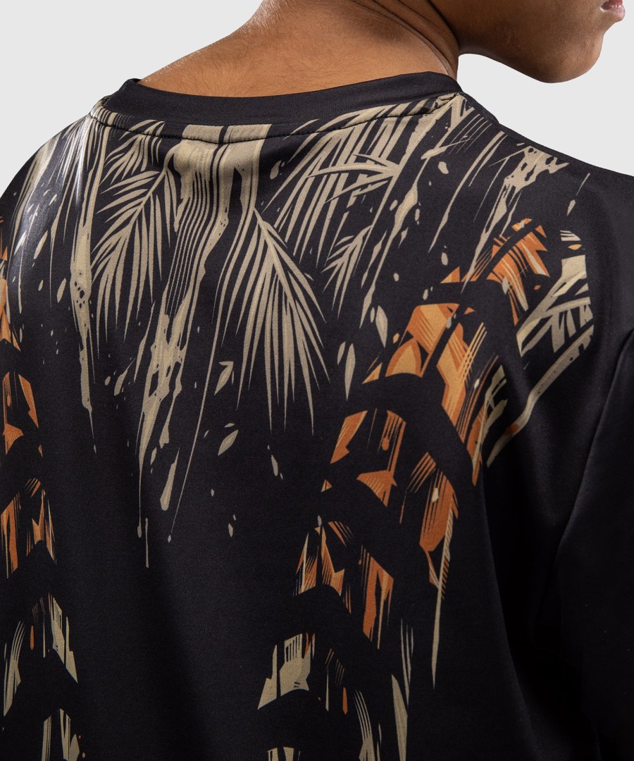 venum tiger キッズ ドライテック tシャツ - ブラックネオンオレンジ