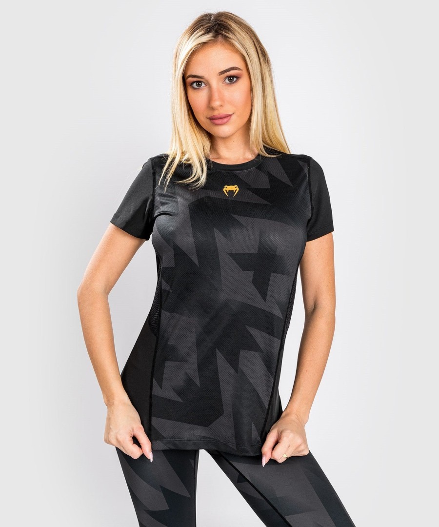 venum razor dry tech tシャツ - レディース - ブラックゴールド