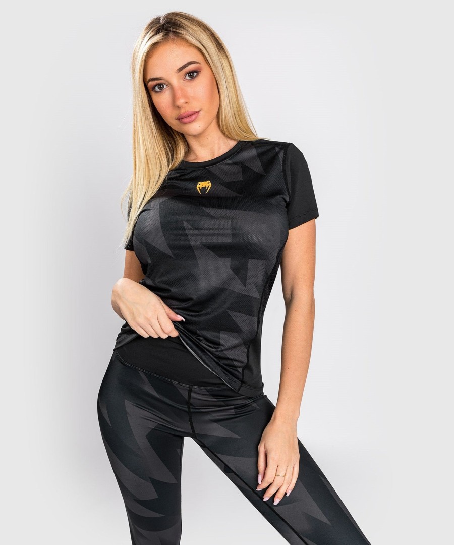 venum razor dry tech tシャツ - レディース - ブラックゴールド