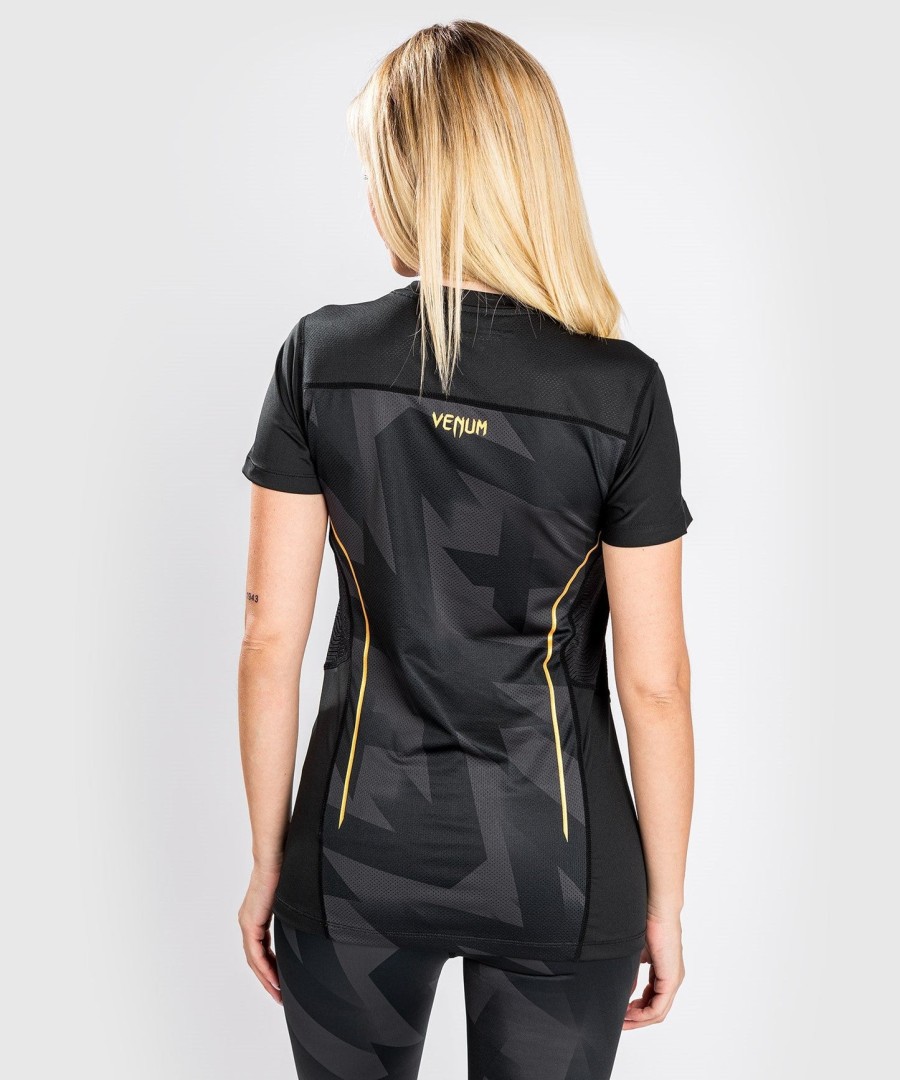 venum razor dry tech tシャツ - レディース - ブラックゴールド