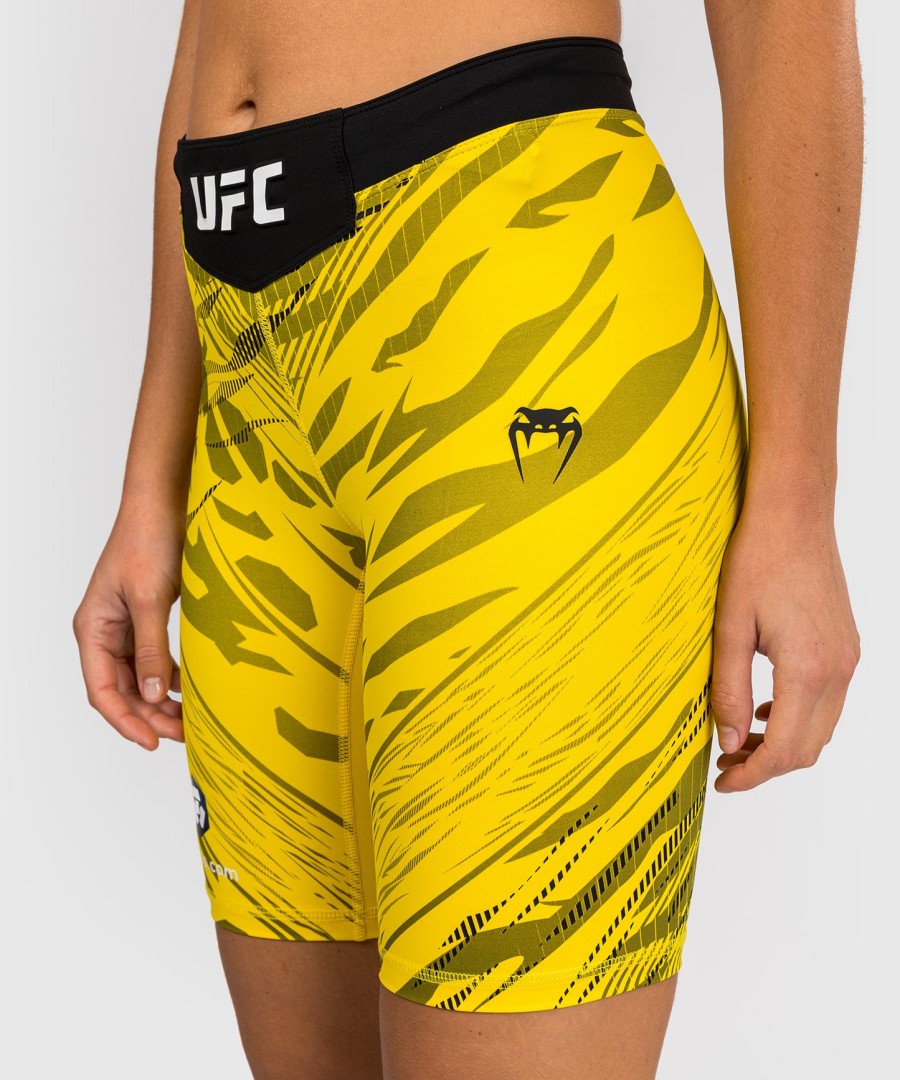ufc fusion by venum オーセンティック ファイトナイト レディース vale tudo ショートパンツ - ロングフィット - イエロー