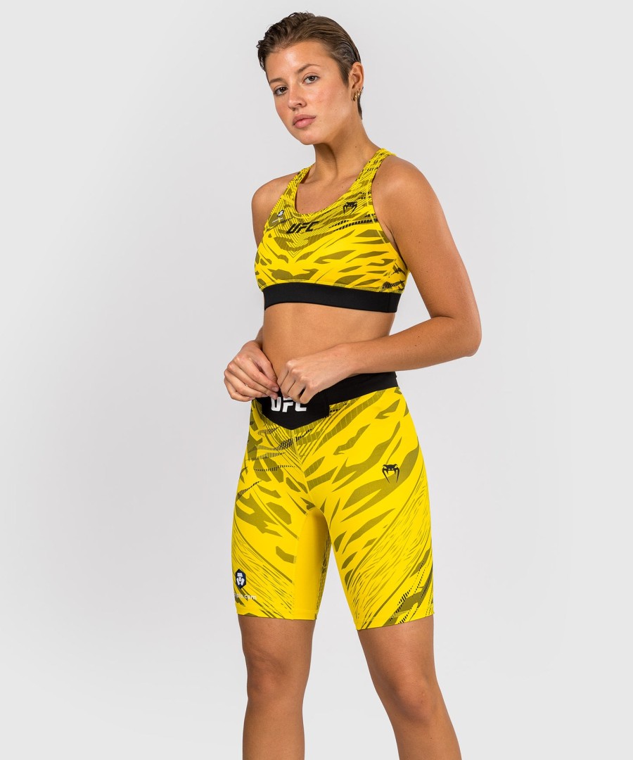 ufc fusion by venum オーセンティック ファイトナイト レディース vale tudo ショートパンツ - ロングフィット - イエロー