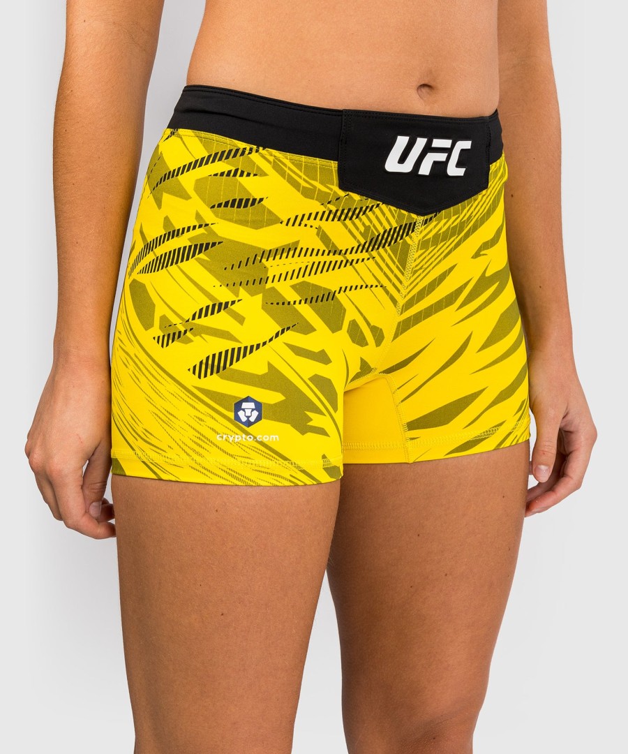 ufc fusion by venum オーセンティック ファイトナイト レディース vale tudo ショートパンツ - ショートフィット - イエロー
