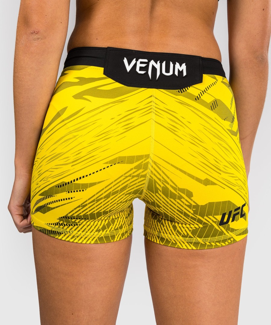 ufc fusion by venum オーセンティック ファイトナイト レディース vale tudo ショートパンツ - ショートフィット - イエロー