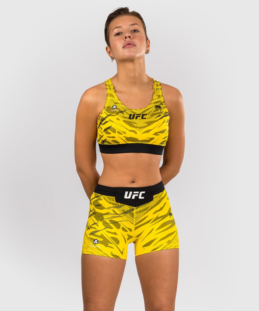 ufc fusion by venum オーセンティック ファイトナイト レディース vale tudo ショートパンツ - ショートフィット - イエロー