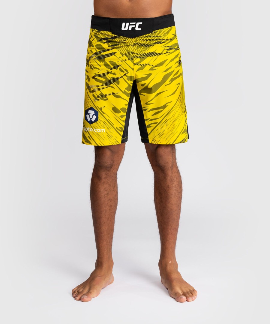 ufc fusion by venum オーセンティック ファイトナイト メンズ ファイトショーツ - ロングフィット - イエロー