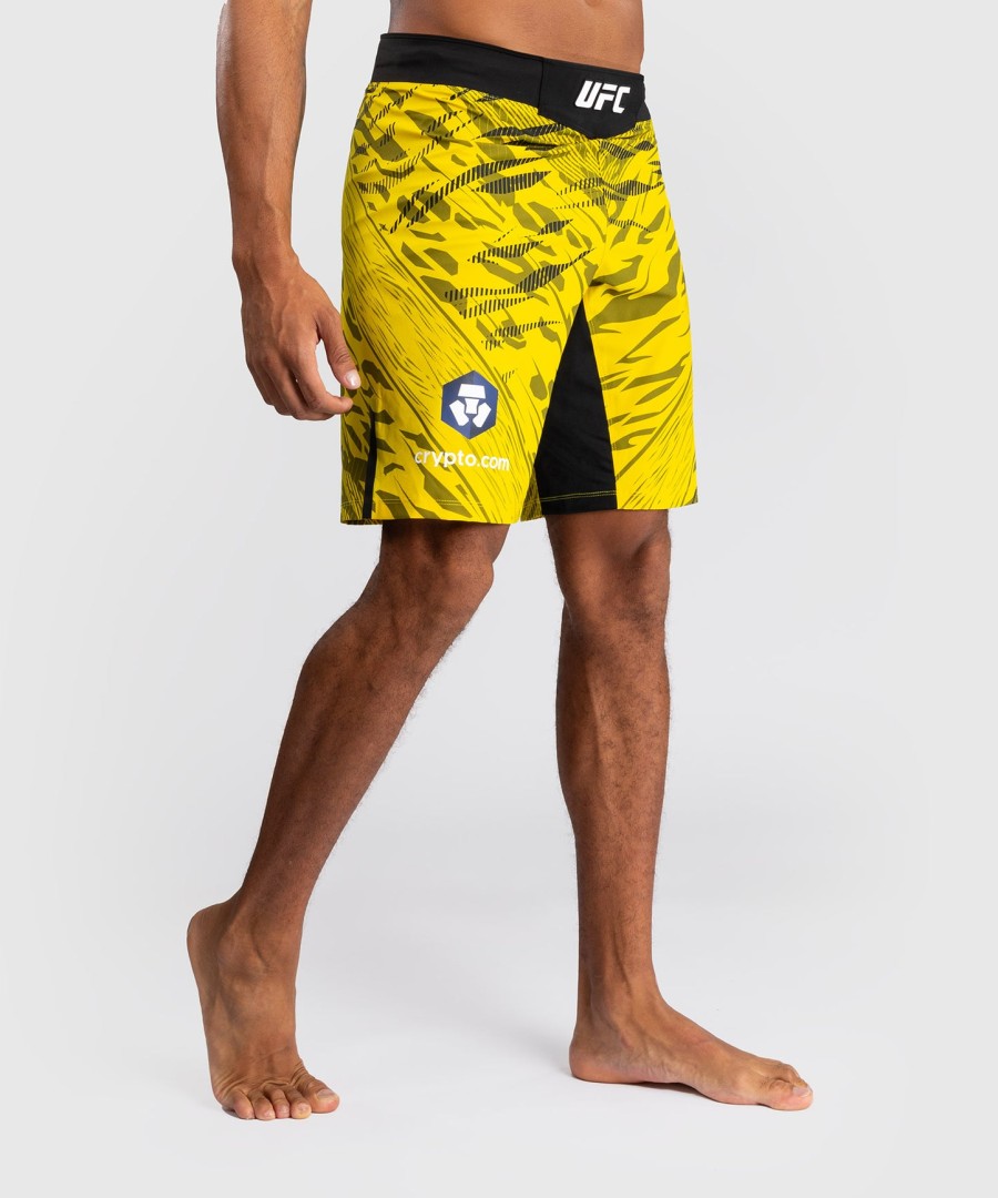 ufc fusion by venum オーセンティック ファイトナイト メンズ ファイトショーツ - ロングフィット - イエロー