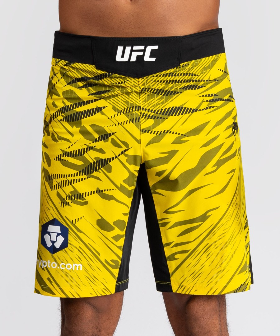 ufc fusion by venum オーセンティック ファイトナイト メンズ ファイトショーツ - ロングフィット - イエロー