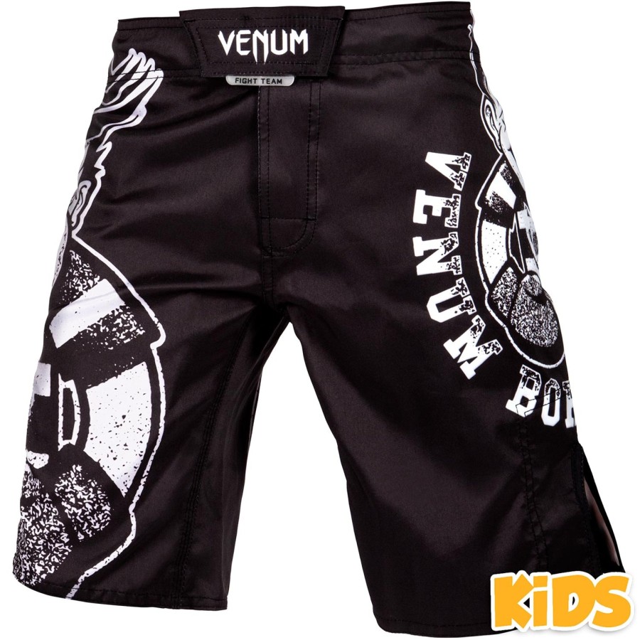 venum born to fight キッズ ファイトショーツ - ブラックホワイト