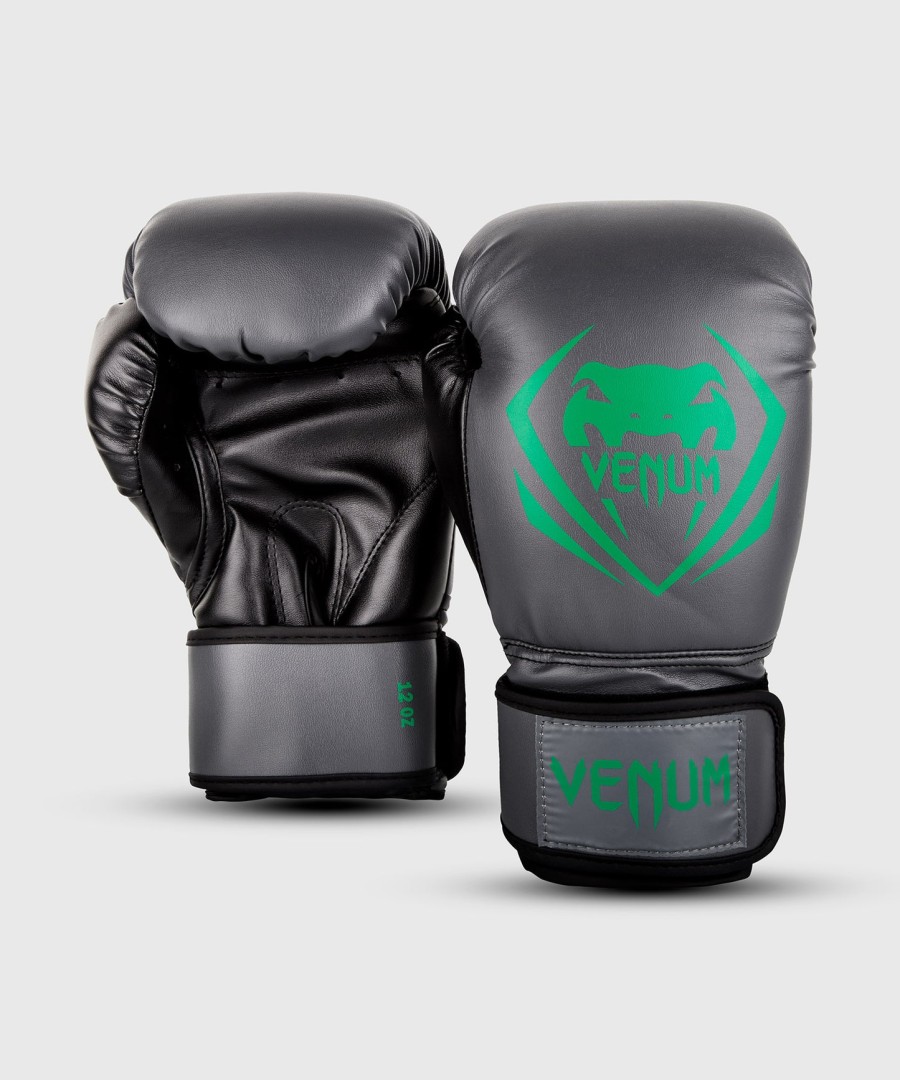 venum contender ボクシンググローブ - グレーグリーンブラック