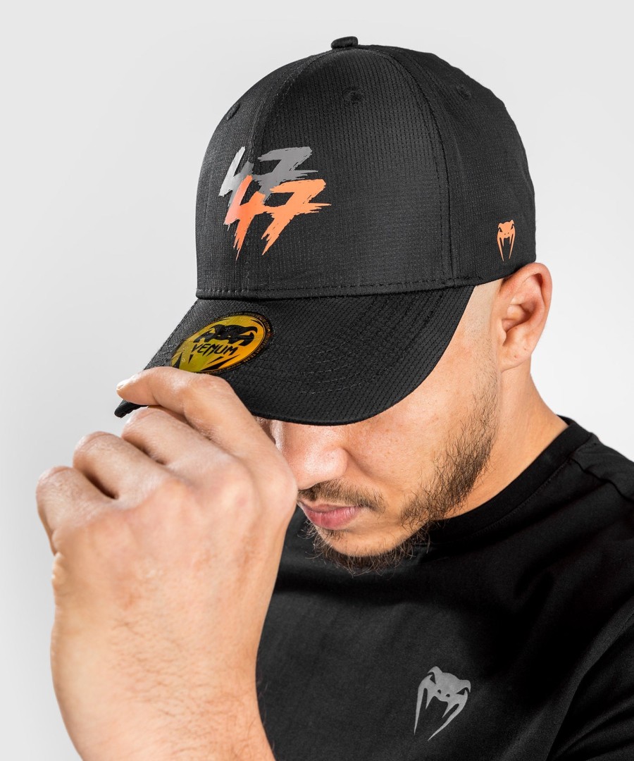venum s47 キャップ - ブラックオレンジ