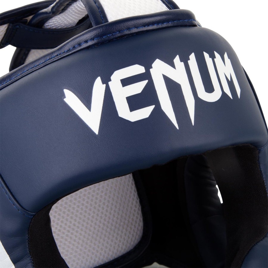 venum elite ヘッドギア - ホワイトネイビーブルー