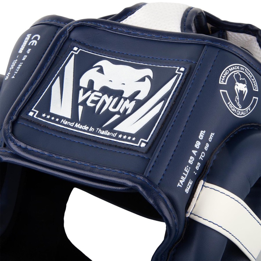 venum elite ヘッドギア - ホワイトネイビーブルー