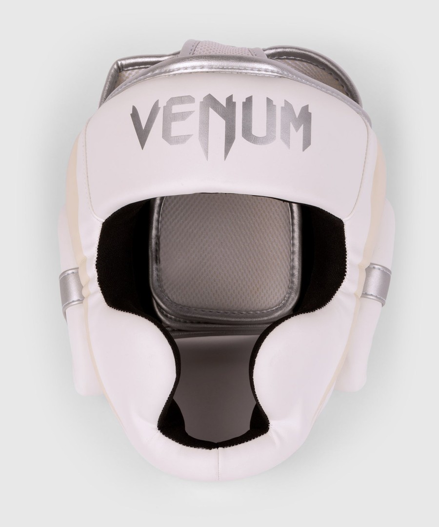 venum elite ヘッドギア - ホワイトシルバーピンク