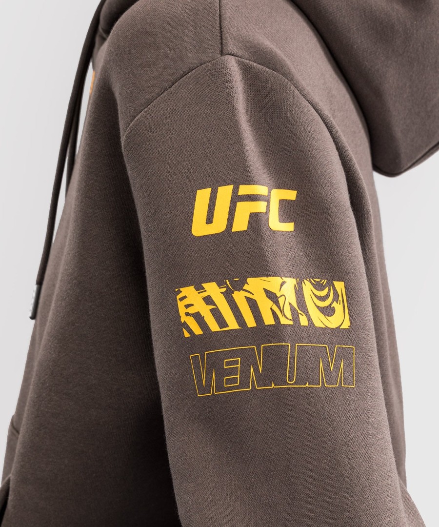 ufc fusion by venum ファイトウィーク ウィメンズ プルオーバー パーカー - ソリッド アースブラウン