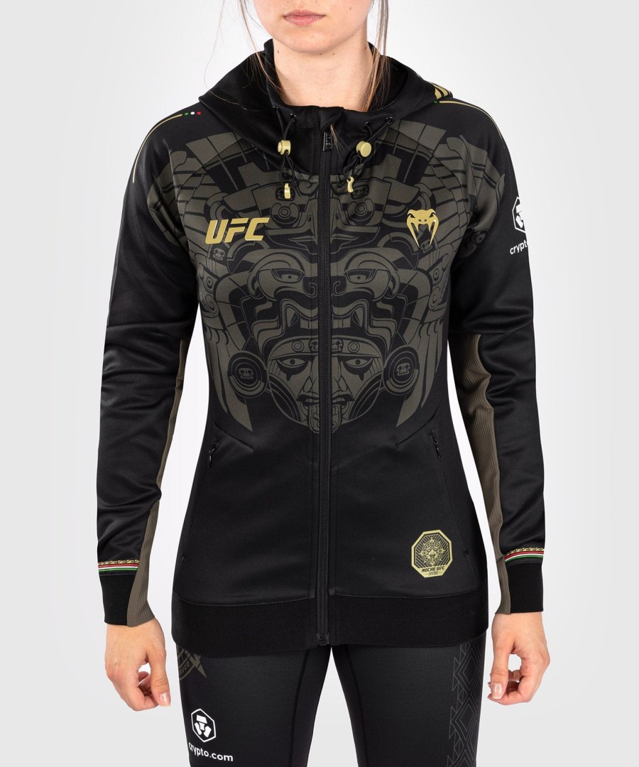noche ufc by venum オーセンティック ファイトナイト レディース ウォークアウト パーカー - ブラック