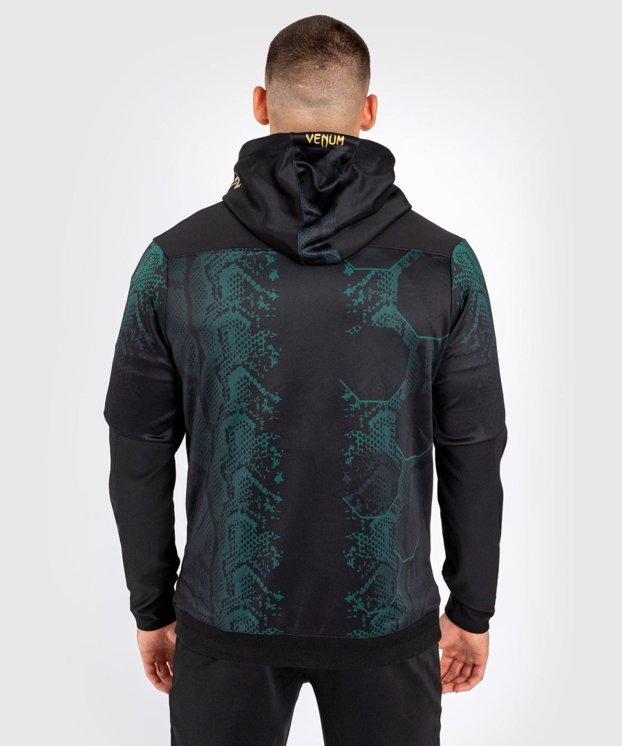ufc adrenaline by venum authentic fight night メンズ ウォークアウト パーカー - エメラルド エディション - グリーンブラックゴールド