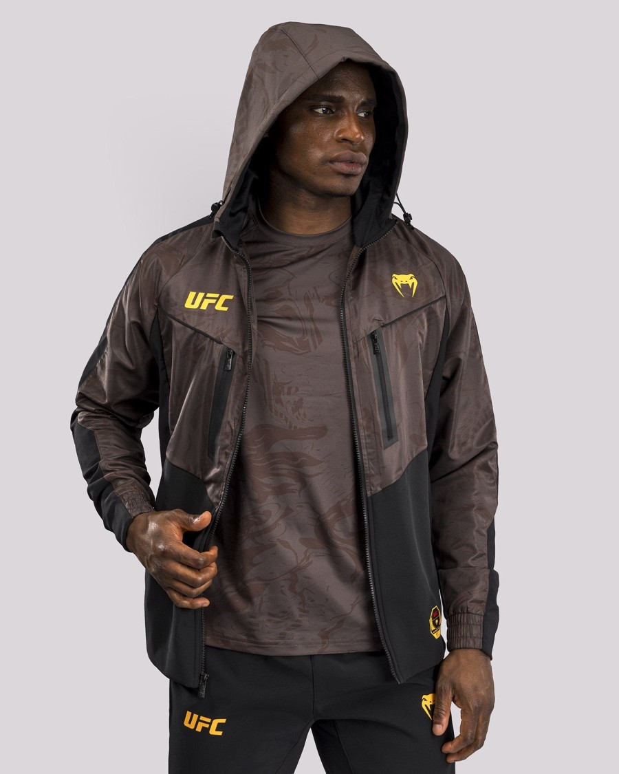 ufc fusion by venum fight week メンズ ジップパーカー - アーセンブラウン