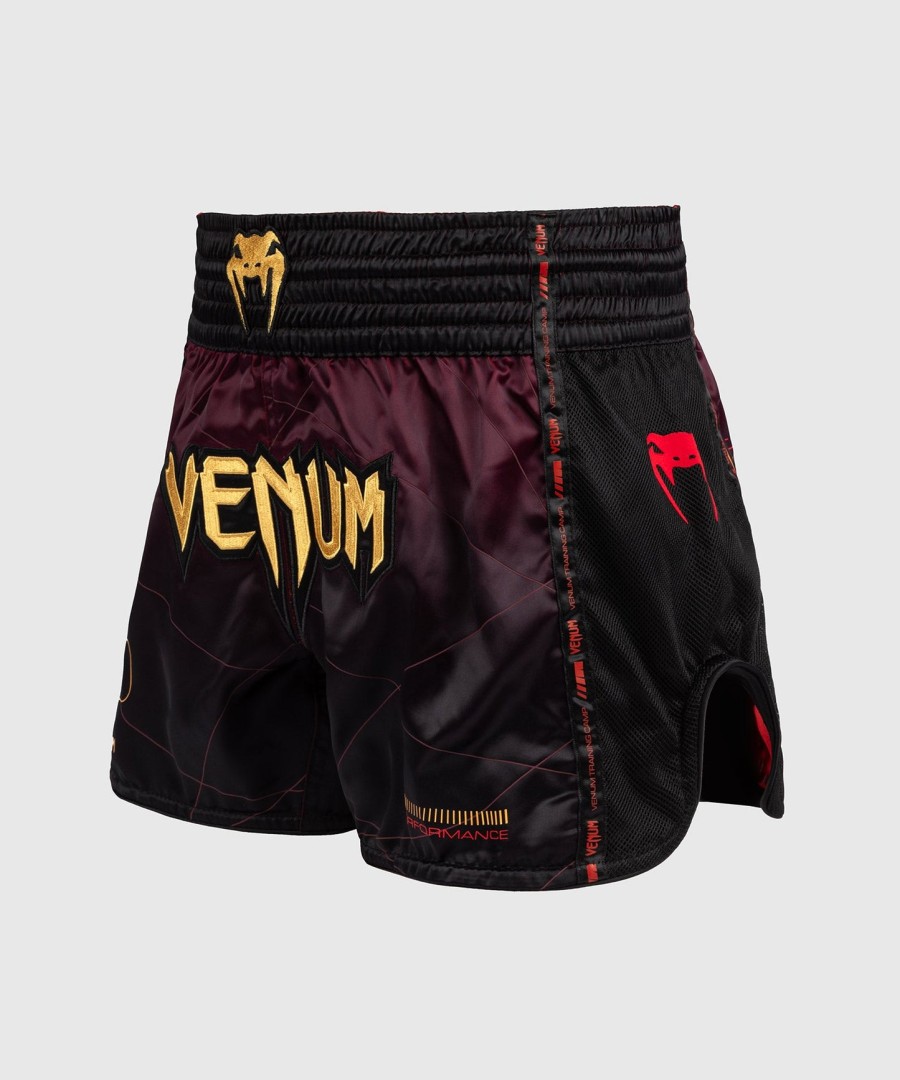 venum tactical xt ムエタイショーツ - ブラックバーガンディゴールド