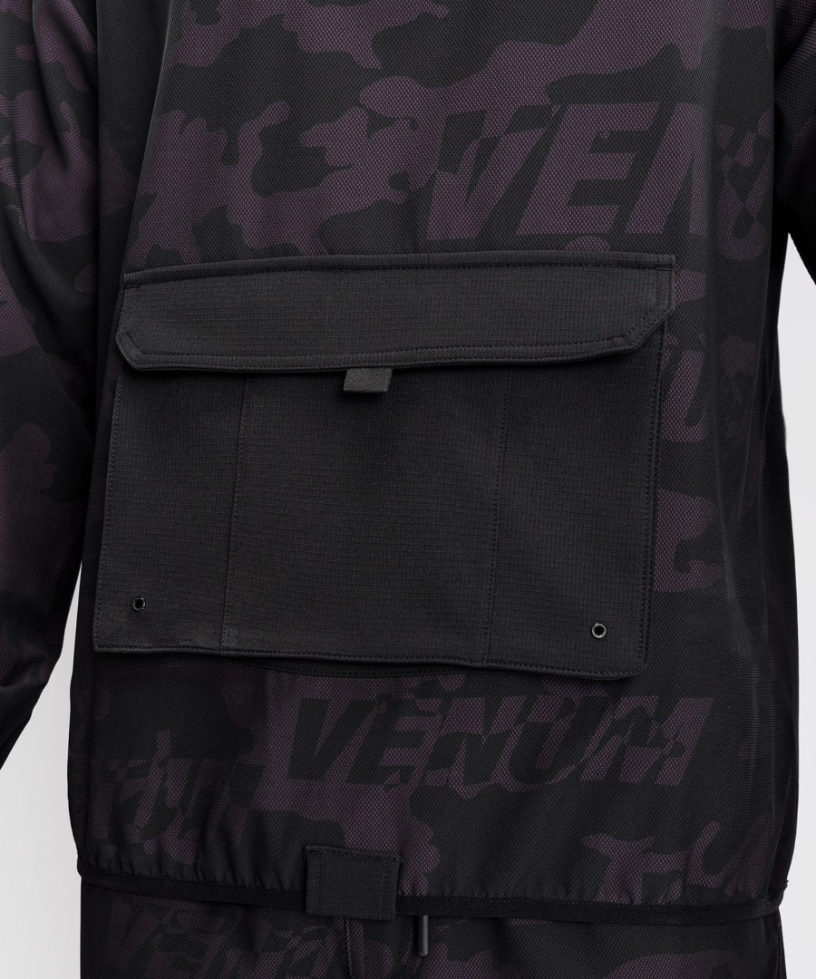 venum trooper メンズ ハーフジップ ジャケット - ブラックパープル