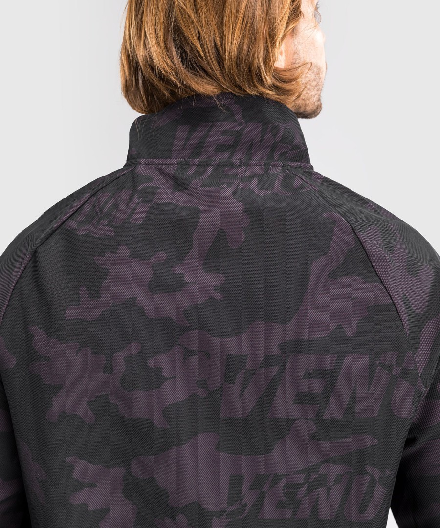 venum trooper メンズ ハーフジップ ジャケット - ブラックパープル