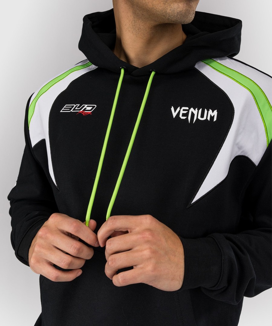 venum x bud racing メンズ パーカー - ブラックホワイトライムグリーン