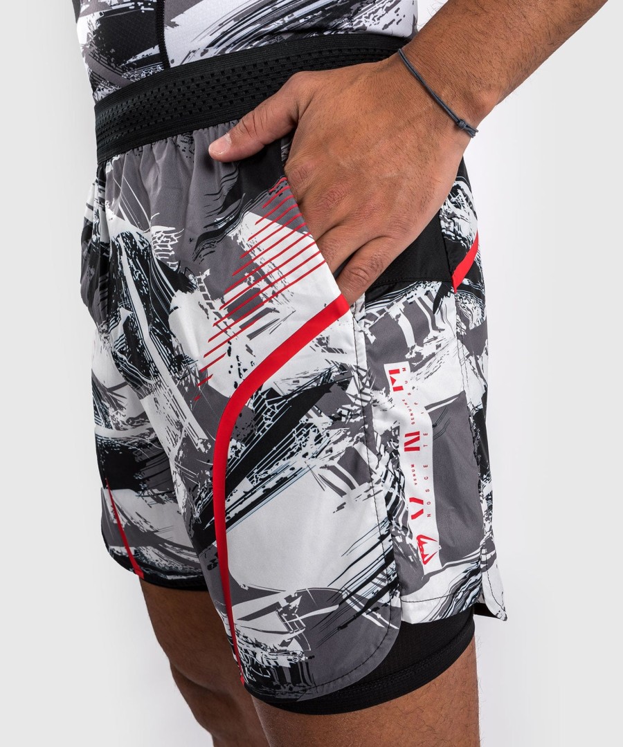 venum electron 3.0 トレーニングショーツ - グレーレッド