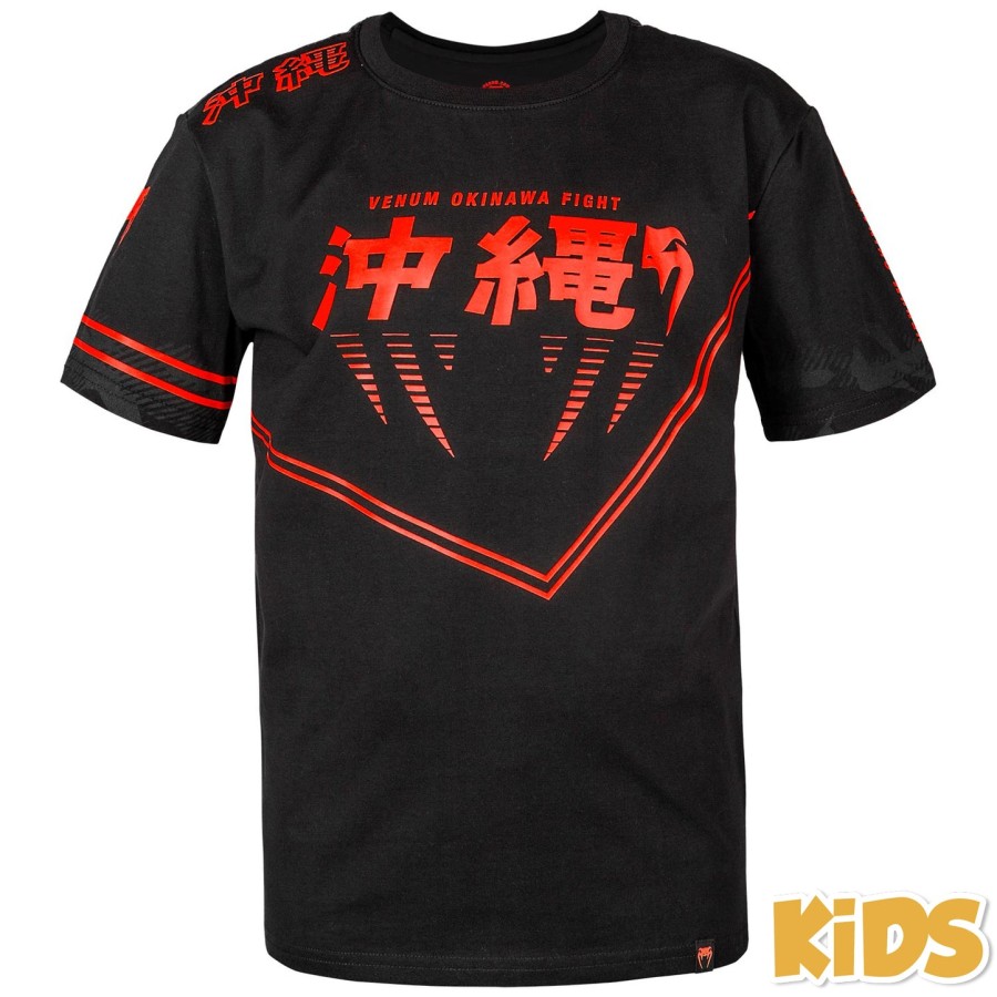 venum 沖縄 2.0 キッズ tシャツ - ブラックレッド