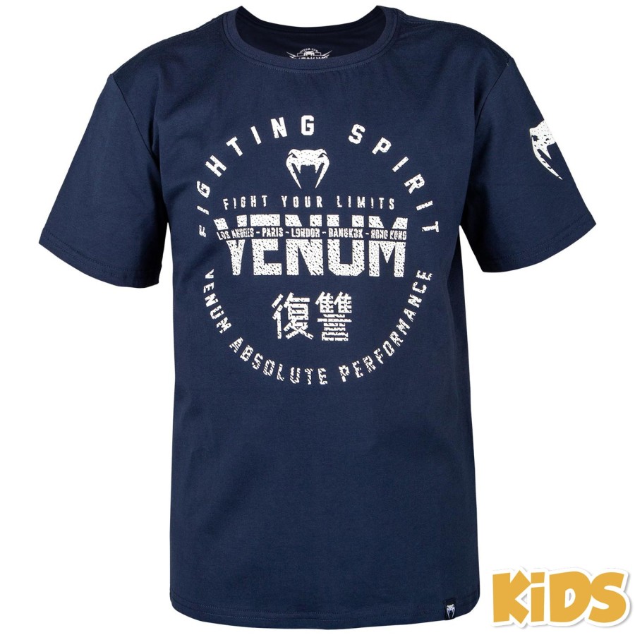 venum signature キッズ tシャツ - ネイビーブルー