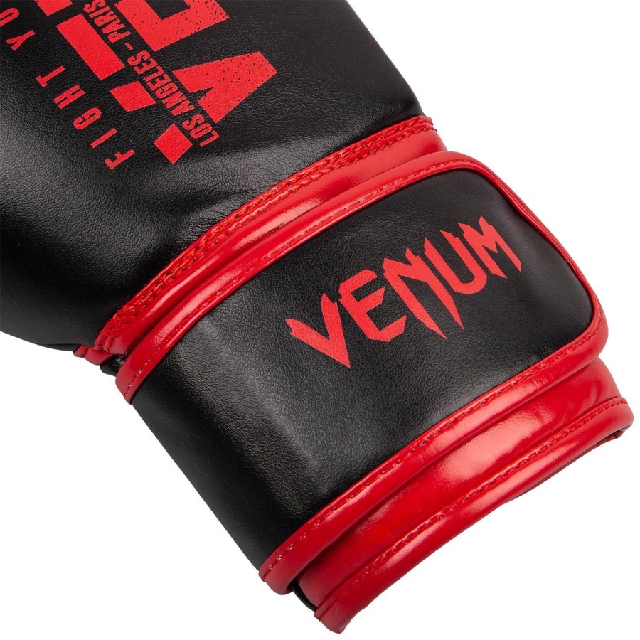 venum signature キッズ ボクシンググローブ - ブラックレッド