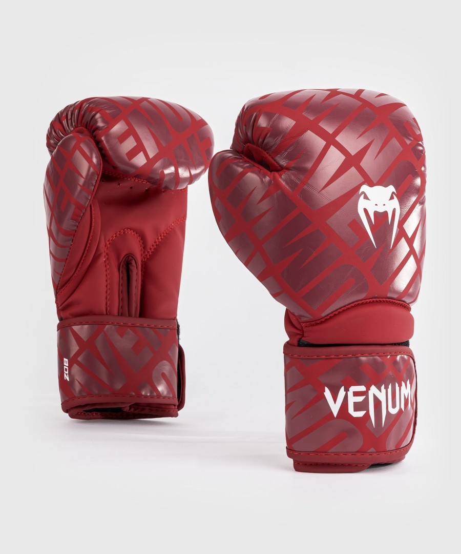 venum contender 1.5 xt キッズ ボクシンググローブ - ホワイト-バーガンディ