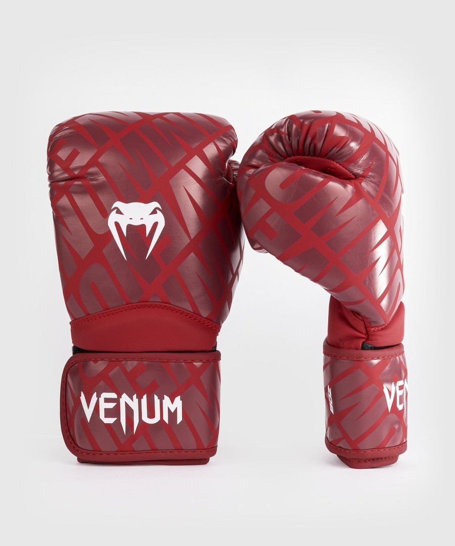 venum contender 1.5 xt キッズ ボクシンググローブ - ホワイト-バーガンディ